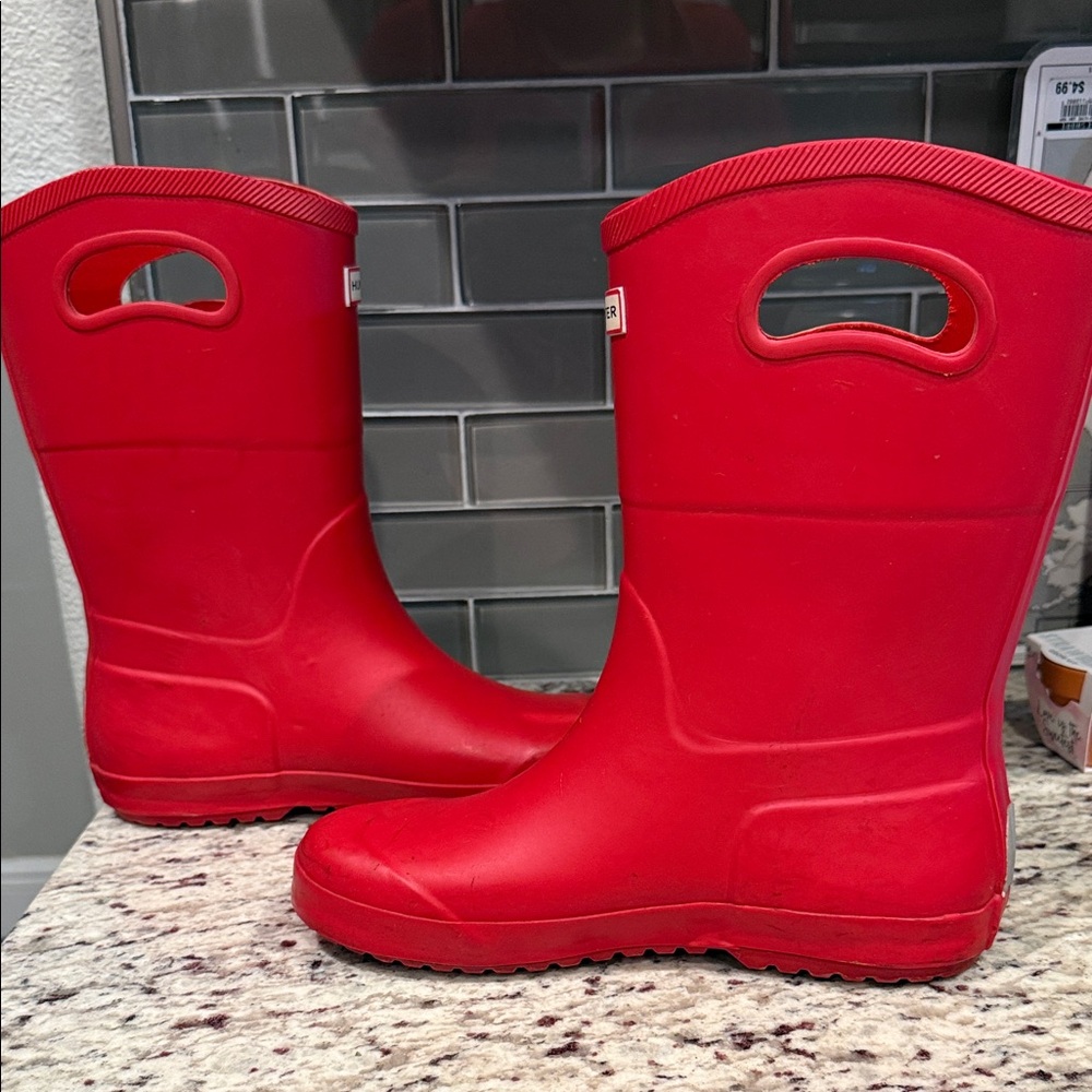Hunter Boots x Target Women’s Bold Red Waterproof Boots Size 5 - Picture 8 of 15